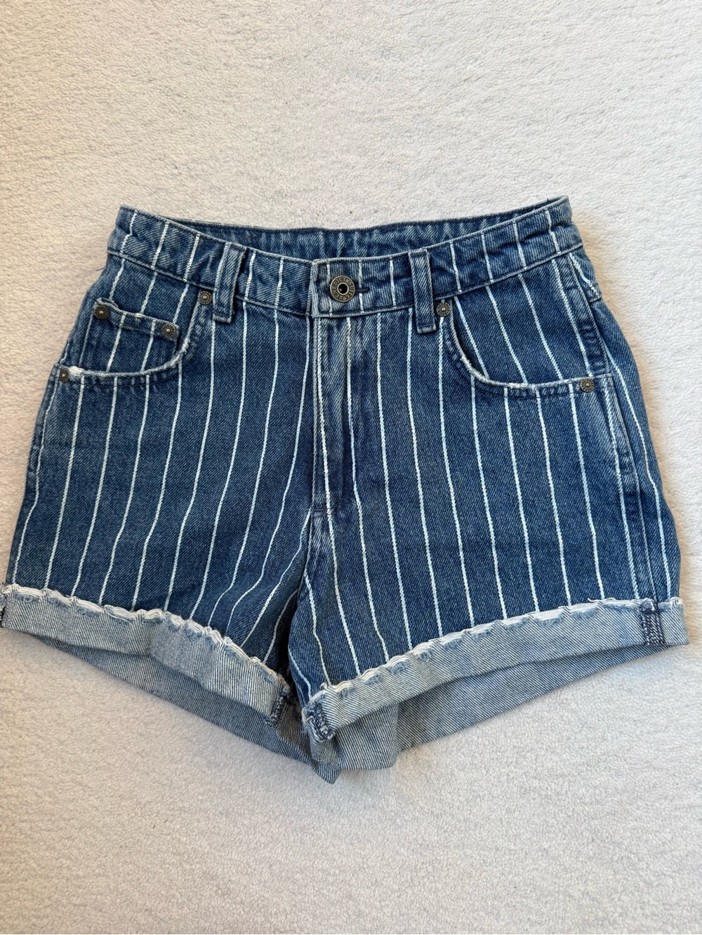 Suite Benedict Striped Denim Shorts